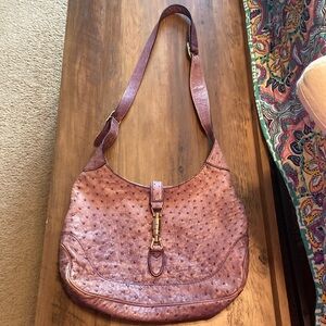 Jackie Gucci Original Handbag- purple- used with rip inside and ink stains-